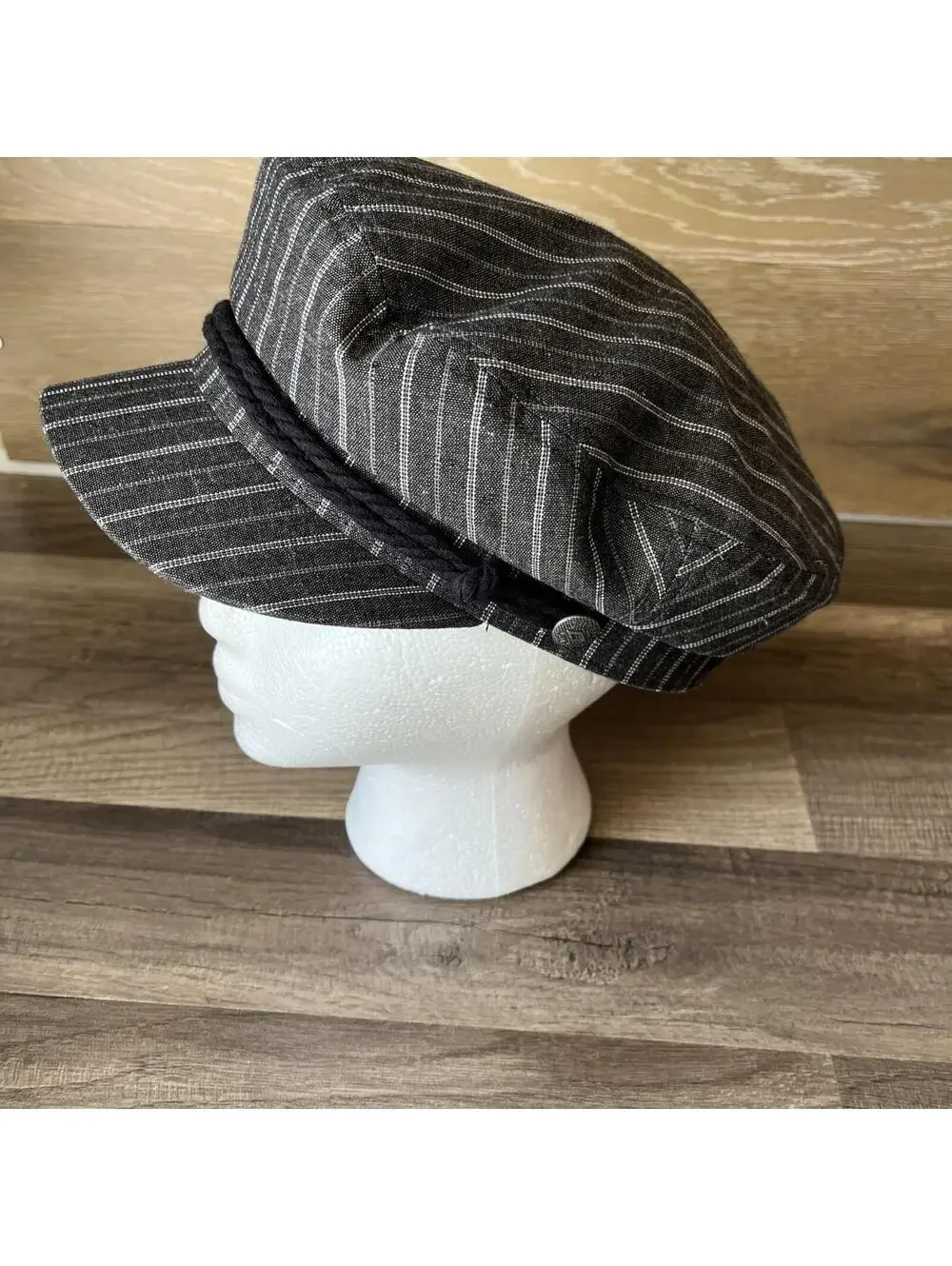 Brixton Hat Fiddler Cap Black Stripe ( 7.25) Men Classic Hat - Picture 1 of 6